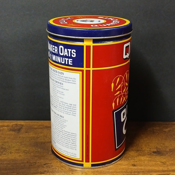 1990 Quick Quaker Oats Metal Tin Container 1922 Replica Label Limited Ed - Picture 2 of 6